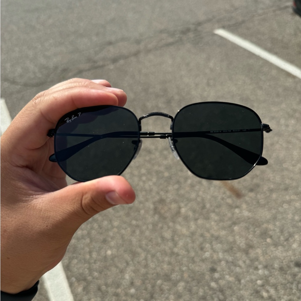 Ray-Ban Unisex Polarized Sunglasses, RB3548N HEXAGONAL WASHED EVOLVE